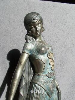 Lamp Art Deco Sculpture Vandevoorde Gypsy Dancer Woman Statue Lamp Nightlight