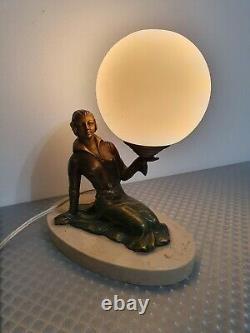 Lamp Art-deco Statue Regula Woman