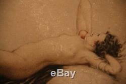 Louis Icart (1888-1950) Original Art Deco Naked Woman Burning In 1928 Signed Erotics Eve