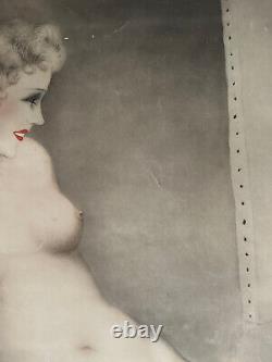 Louis Icart Gravure Art Deco Époque 1930 Femme Nue Erotic 1933