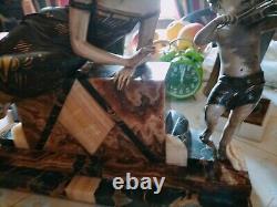 MAGNIFICENT ART DECO WOMAN STATUE FROM 1930 IN REGULE signed URIANO DISPLAY OBJECT