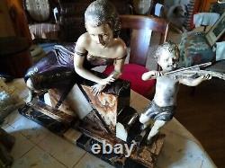 MAGNIFICENT ART DECO WOMAN STATUE FROM 1930 IN REGULE signed URIANO DISPLAY OBJECT