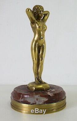 Mascot Cars Amilcar Female Body Art Deco Bronze Signed Veyrard 1925