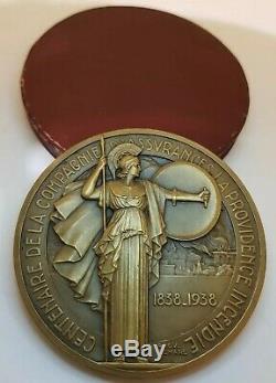 Masonic Medal Art Deco Woman Raoul Bénard Insurance Providence Medal