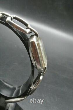 Mechanical Lip Watch In Solid Silver, Crab Punches, Women's Watch, Art Deco