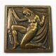 Medaille Square Plate Art Deco Nude Woman By Marcel Renard (fr2) Med532