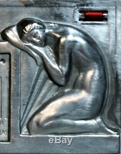 Medal, Plaque Art Deco, Edite By La Gerbe D'or Paris, Raoul Lamourdedieu, Female