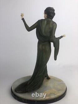 Mennavil Woman's Statue Art Deco Chryselephantine 1920/30