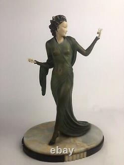 Mennavil Woman's Statue Art Deco Chryselephantine 1920/30