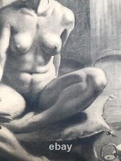 Michel Frechon Portrait Of Naked Fusan Original Fusan 1927 Art Deco Rouen