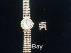 Michel Herbelin Watch Woman 16863. B Gold Plated Beaded Bracelet 