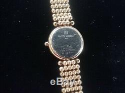 Michel Herbelin Watch Woman 16863. B Gold Plated Beaded Bracelet Year 70