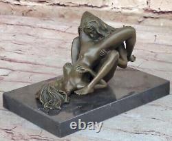 Modern Art Deco Bronze Sculpture Erotic Woman Metal Hand Opening Chair Decor