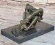 Modern Art Deco Bronze Sculpture Erotic Woman Metal Hand Opening Chair Decor