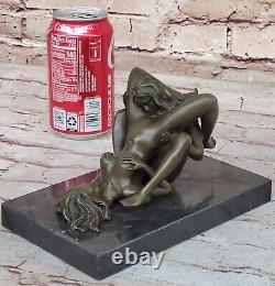 Modern Art Deco Bronze Sculpture Erotic Woman Metal Hand Opening Chair Decor