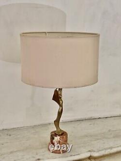 Modernist Lamp Sculpture Woman Art Nouveau Art Deco Vintage