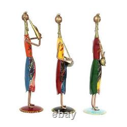 Musical Woman Dolls Set Hand Decorative Item Gift Model Statue Lot Of 3