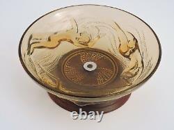 Naiad Nude Woman Art Deco Moulded Glass Cup