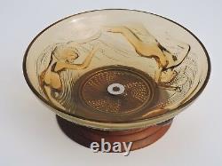 Naiad Nude Woman Art Deco Moulded Glass Cup
