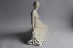 Naked woman cracked ceramic Art Deco (63320)