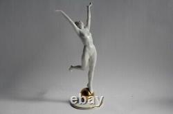 Naked woman porcelain Karl Tutter Hutschenreuther Germany Art Deco (62768)