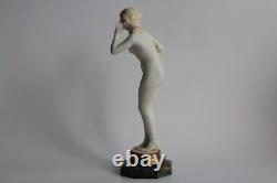 Naked woman porcelain Prof. Otto Poertzel Germany Art Deco (64274)