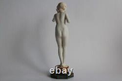 Naked woman porcelain Prof. Otto Poertzel Germany Art Deco (64274)