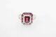 Natural Garnet Gemstone 925 Sterling Silver Art Deco Women's Ring Wedding Gift