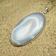 Natural Striped Onyx 925 Silver Cat Eye Wedding Women Art Deco Bohemian Pendant Jewelry