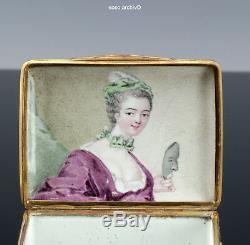 Neat Snuffbox Porcelain 1780 Portrait A Woman Relief Decoration
