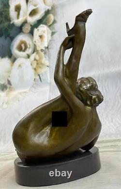 New Erotic Female Bronze Figurine Sculpture Statue Art Deco Cast Iron Decor
