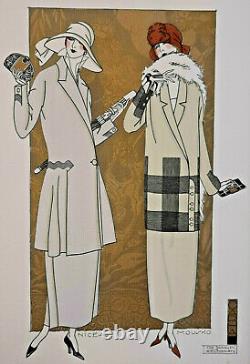 Niceas Mousko Albert Jarach Gravure Paul Chambry Carha Woman Fashion Art Deco 1930