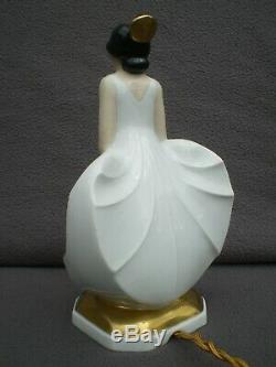 Night Light Lamp Burns Perfume Woman Art Deco 1920 Vintage Perfume Lamp Sculpture