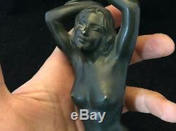 Nude Woman Art Deco 1930 Signed M. Font Antique French Regulates