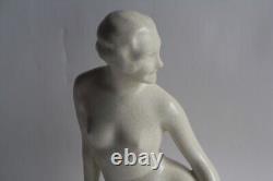 Nude Woman Cracked Ceramic Art Deco (63320)