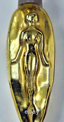 OLD TESTER BOTTLE of GLASS GLAZED PERFUME DECORATED WITH NUDE WOMAN ART DECO 1925