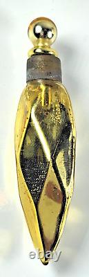 OLD TESTER BOTTLE of GLASS GLAZED PERFUME DECORATED WITH NUDE WOMAN ART DECO 1925