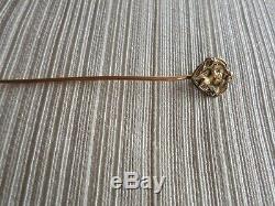 Old Hairpin Tie / Hat-18k Solid Gold-wife Art-deco-solid Gold