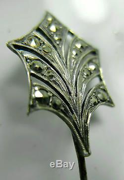 Old Jewelry Hairpin Silver Art Deco Vintage 30's