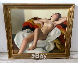Old Nude Art Deco Painting