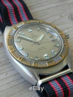 Old Shows Yema Automatic Automatic 660 Feet Dive Eta 2452 Old Watch
