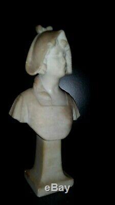 Old Statue Sculpture Statuette Young Girl Woman Marble Art Deco New 27