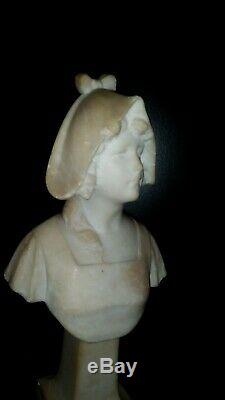 Old Statue Sculpture Statuette Young Girl Woman Marble Art Deco New 27