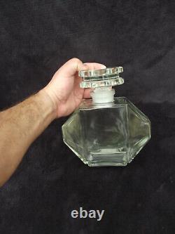 Old large perfume bottle Crêpe de Chine F. MILLOT Art Deco cork