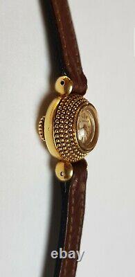 Omega Lady Watch In 18k Gold Around 1955-backwind-duoplan-chameleon-art Deco-vintage