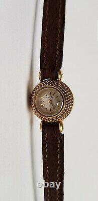 Omega Lady Watch In 18k Gold Around 1955-backwind-duoplan-chameleon-art Deco-vintage