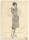Original Art Deco Signed Sketch In Ink Of A Woman From 1930