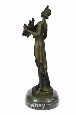 Original Signed Kassin 1920 Art Deco Style Women Bronze Sculpture Figure