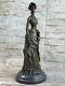 Original Vitaleh 1920 Art Deco Style Women Bronze Sculpture Figure