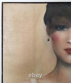 Painting Joanna Zjawinska Poland Portrait Face Woman Sensual Style Art Deco